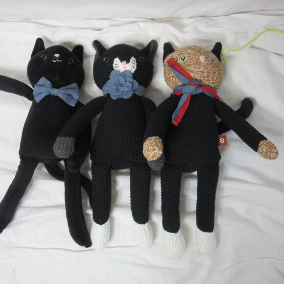 The Cuddle Collab with Zelda, Titus & Brave Plush Cat Social Club Set of 3 NWOT - Picture 3 of 8